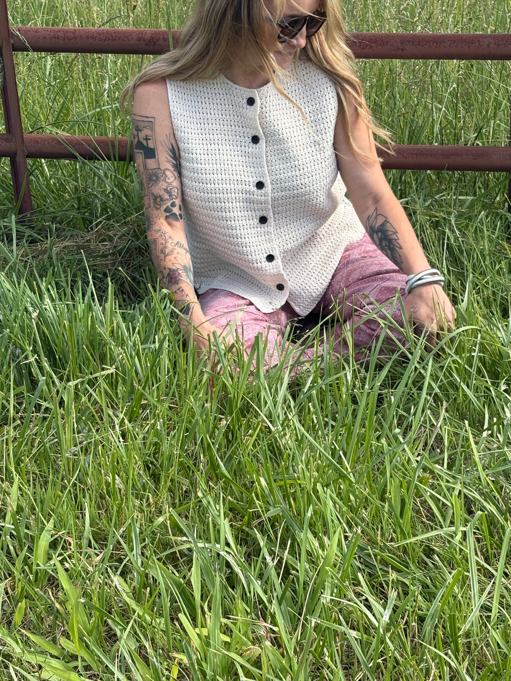 Button Up Sweater Tank