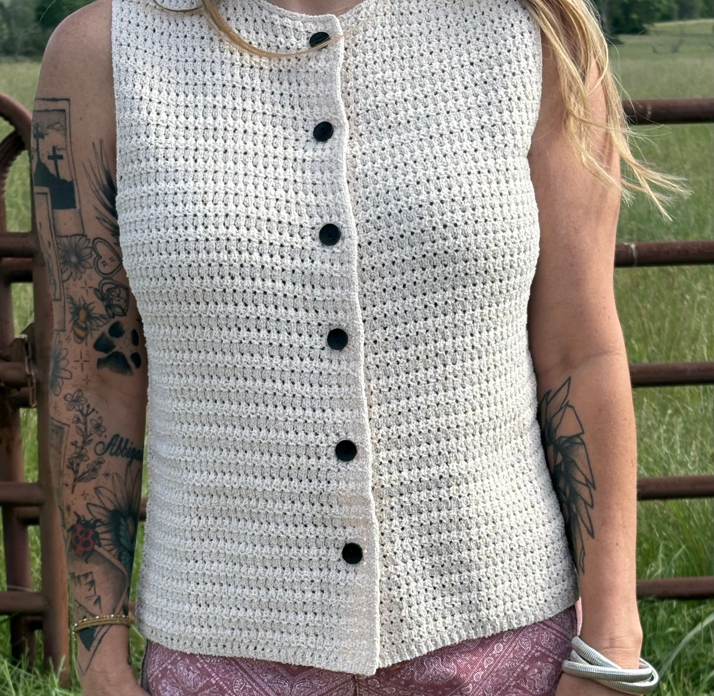 Button Up Sweater Tank