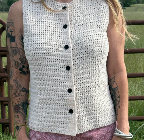 Button Up Sweater Tank