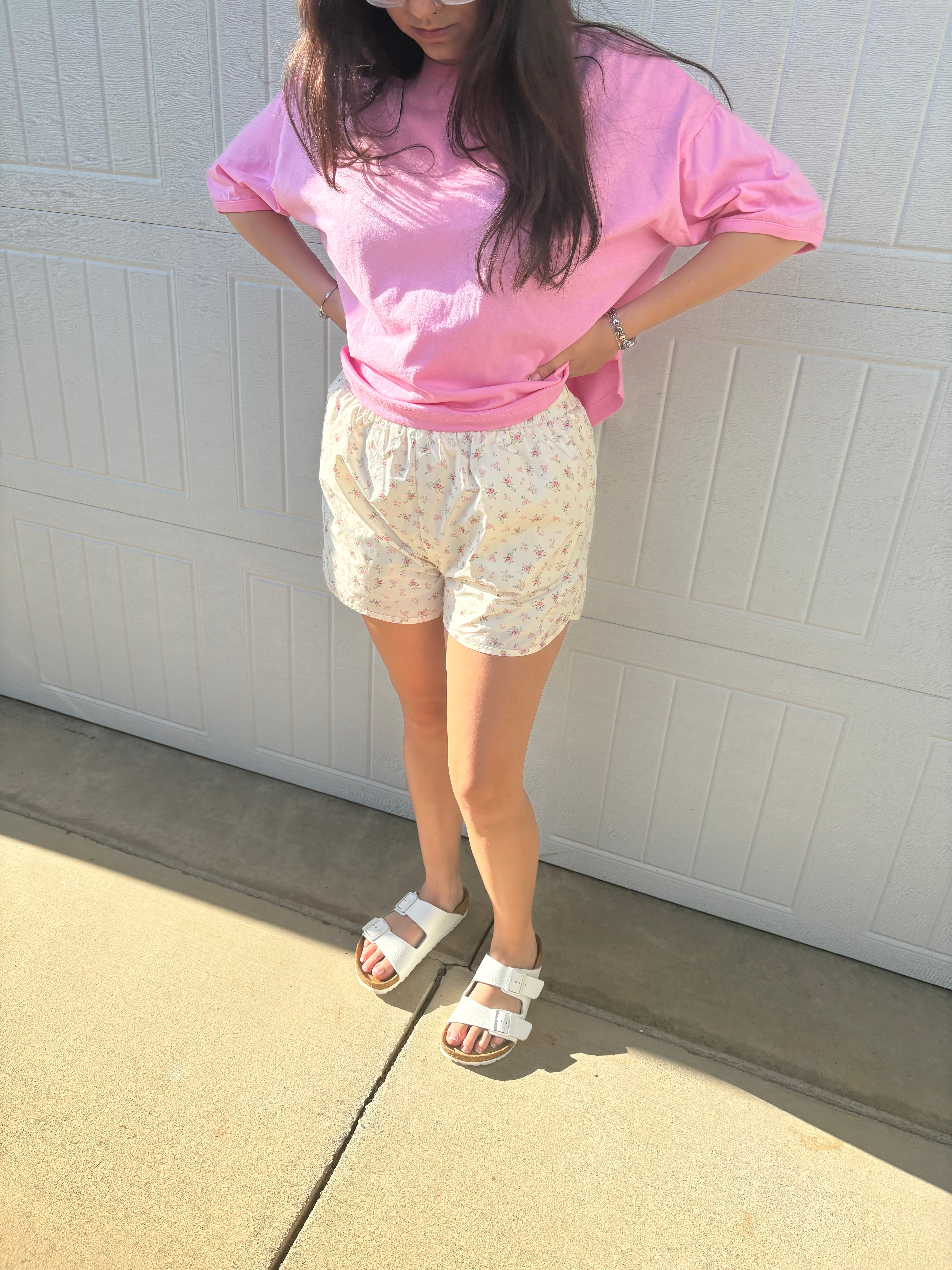 Floral Windbreaker Shorts