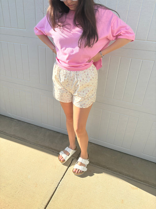 Floral Windbreaker Shorts