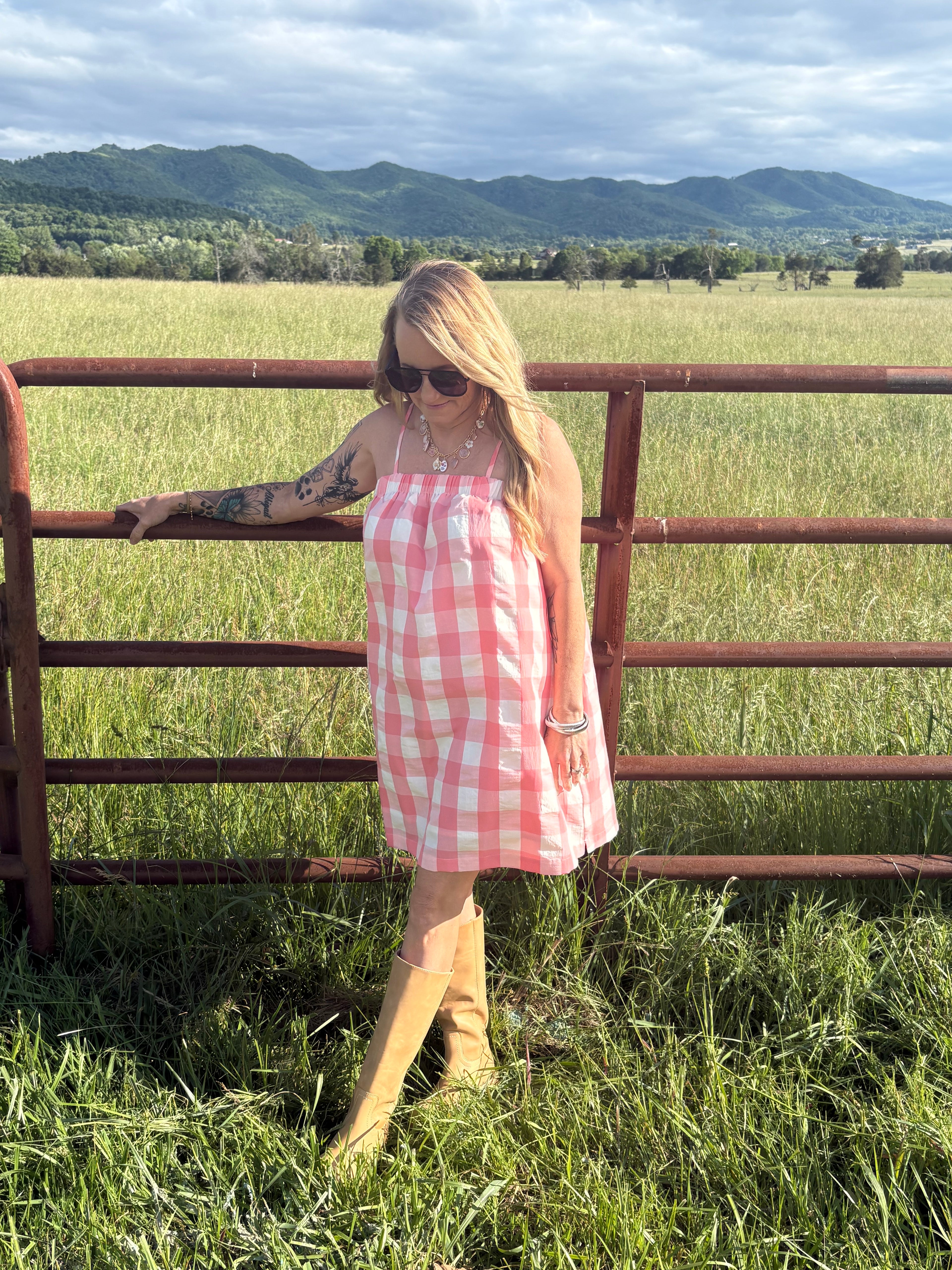 Plaid Cami Mini Dress